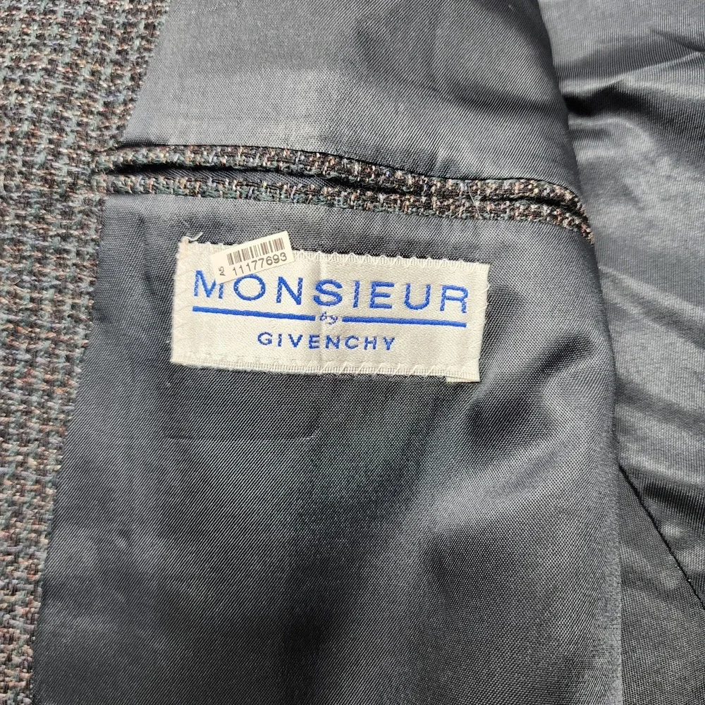 Givenchy Monsieur Men's Tweed Sport Coat Size 46 Long Wool & Alpaca Wool